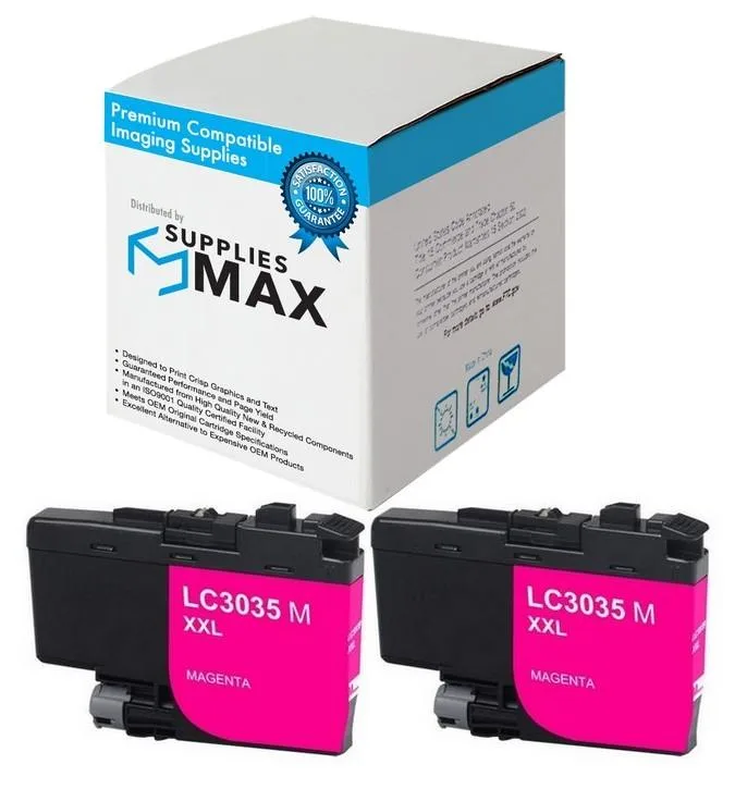 SuppliesMax SuppliesMax Brother LC-3035M_2PK Magenta Ultra High Yield Inkjet 2 Pack 5000 Pages — product photo