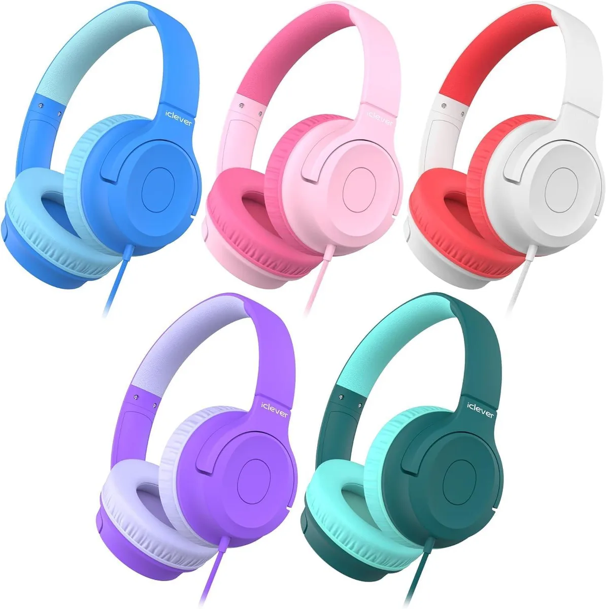TUKO TUKO Kids Headphones 85dB 40mm 18 Adjustment 5 Pack — product photo