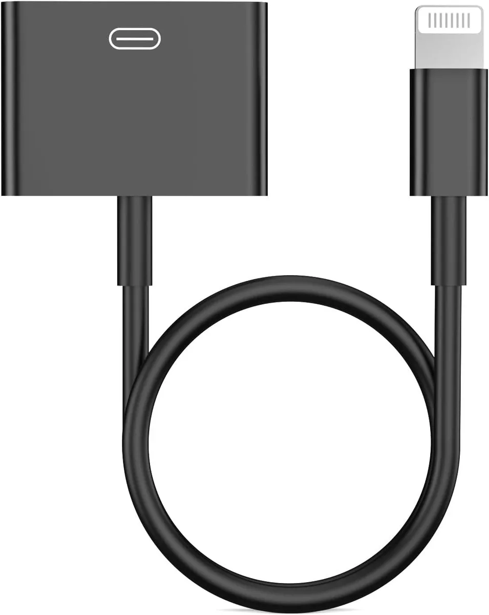 Boxwave Boxwave Lightning to 30-pin adapter (Black) — charging only — product photo