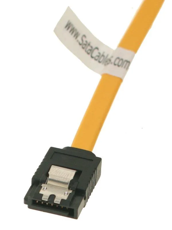 SATACables SATACables 30SS483YL Yellow SATA III Cable 19 inch Latch — product photo