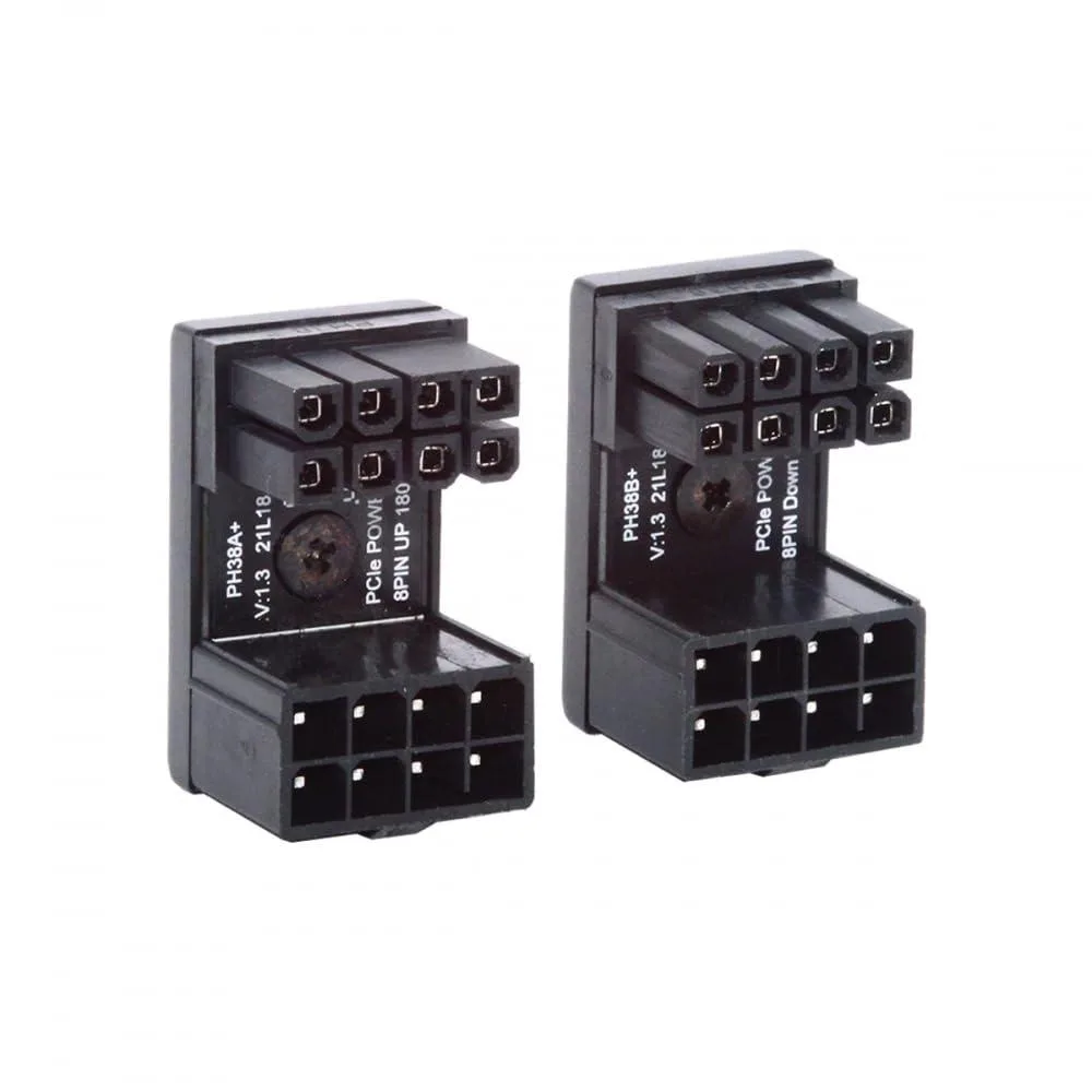 Vszerda Vszerda PW-009-HX 2pcs ATX 8P Male to Female 180° Angled Power Adapter — product photo