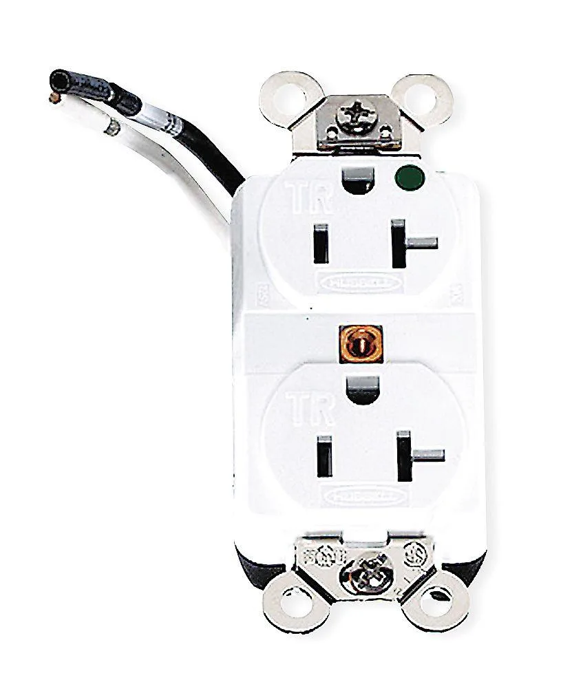 Hubbell Incorporated Hubbell Incorporated 8300SGWA Straight Blade Receptacle 5-20R 20A White — product photo