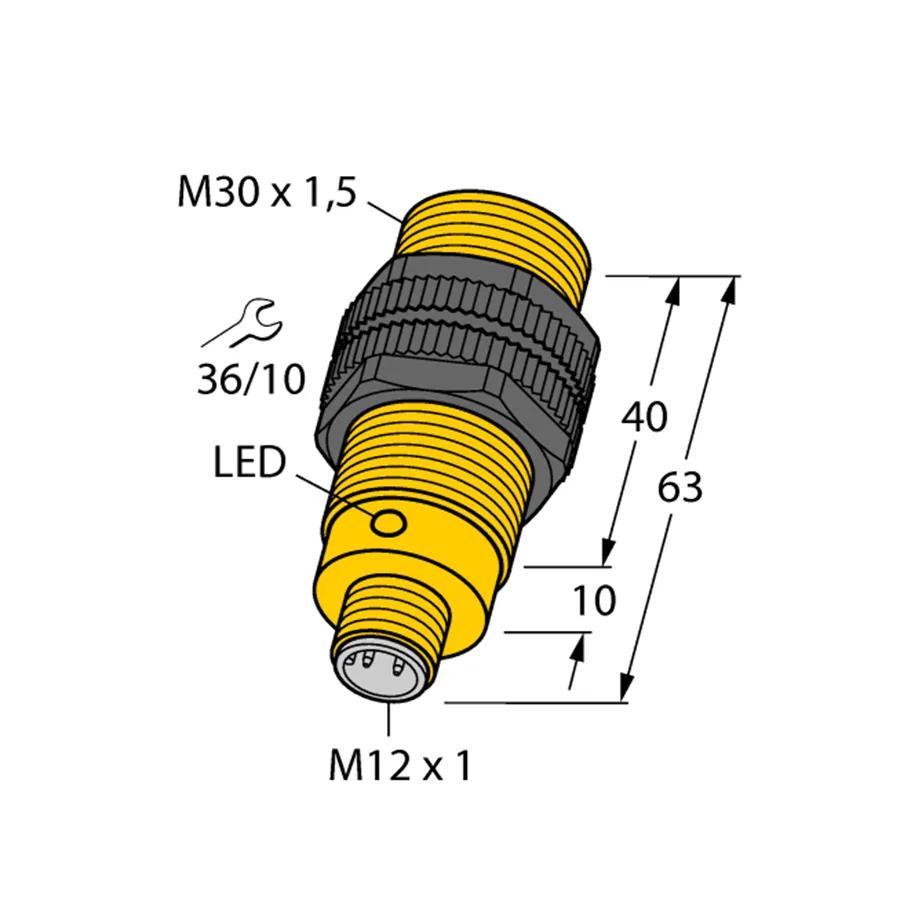 Turck Turck NI15-S30-AN6X-H1141 46583 inductive sensor NPN M30 15mm 72g — product photo