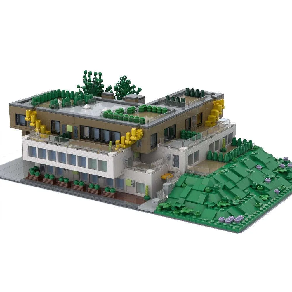ZITIANYOUBUILD ZITIANYOUBUILD MOC-158144 Villas Apartment Architecture on a Hill 2089 Parts — product photo