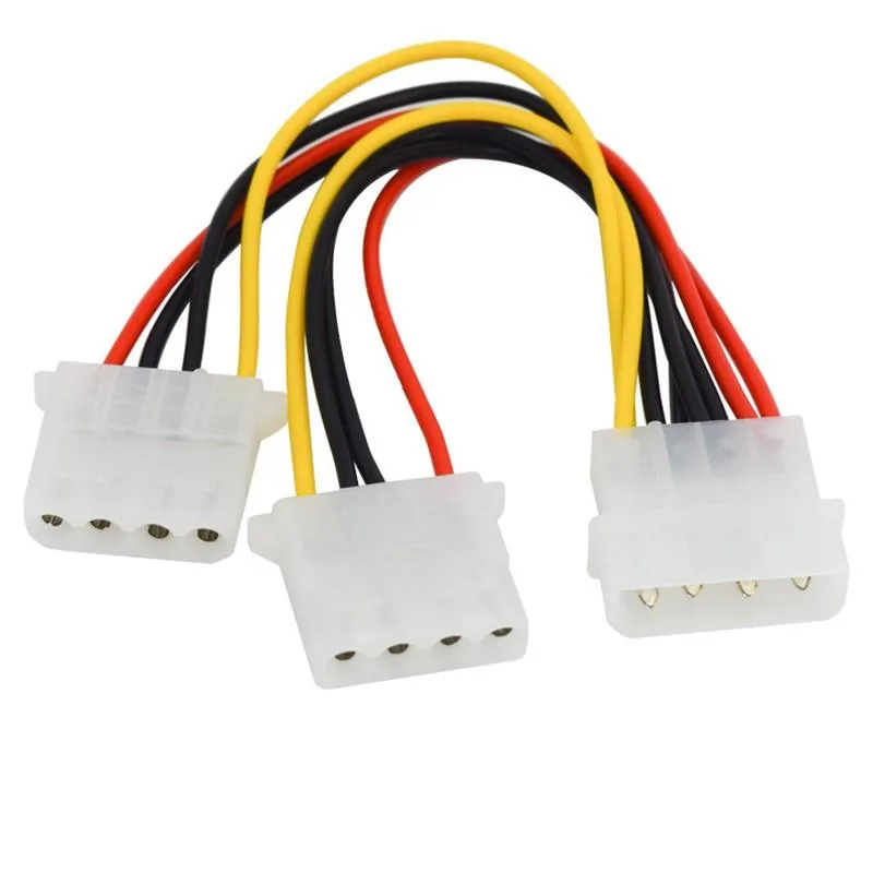EN-Labs EN-Labs IDESPL28 18AWG 8" Molex 4-pin LP4 Male to 2 Female Power Splitter Cord — product photo