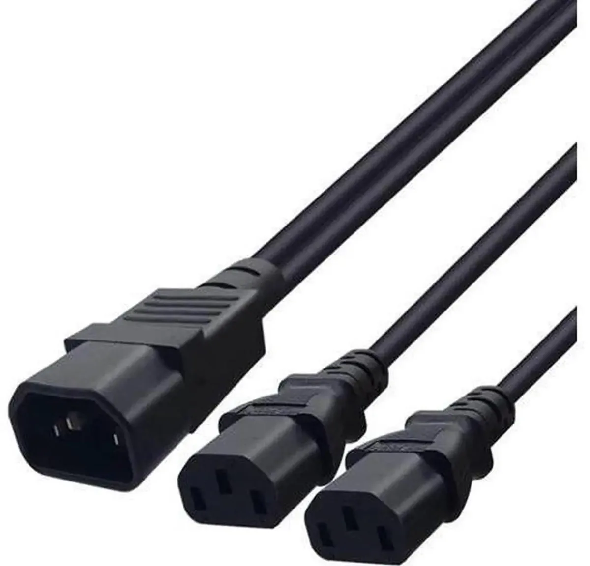SMUGDESK SMUGDESK 1FT IEC C14 Male to Dual C13 Female YSplitter Power Cable — product photo