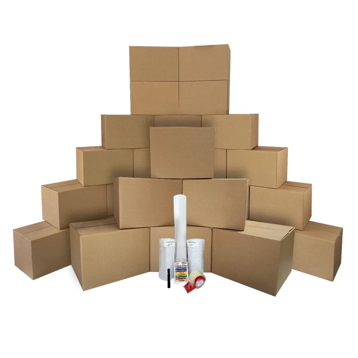 UBMOVE UBMOVE Moving Kit 28 Boxes Tape Labels Bubble Wrap — product photo