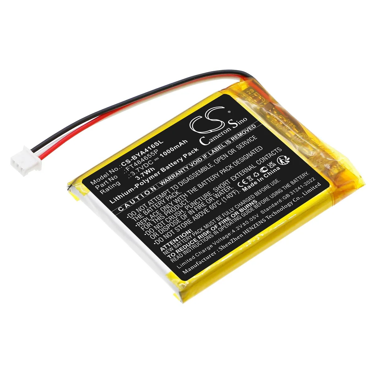  cameron sino Battery for Babymoov A014416 A014422 1000mAh 3.7V — product photo