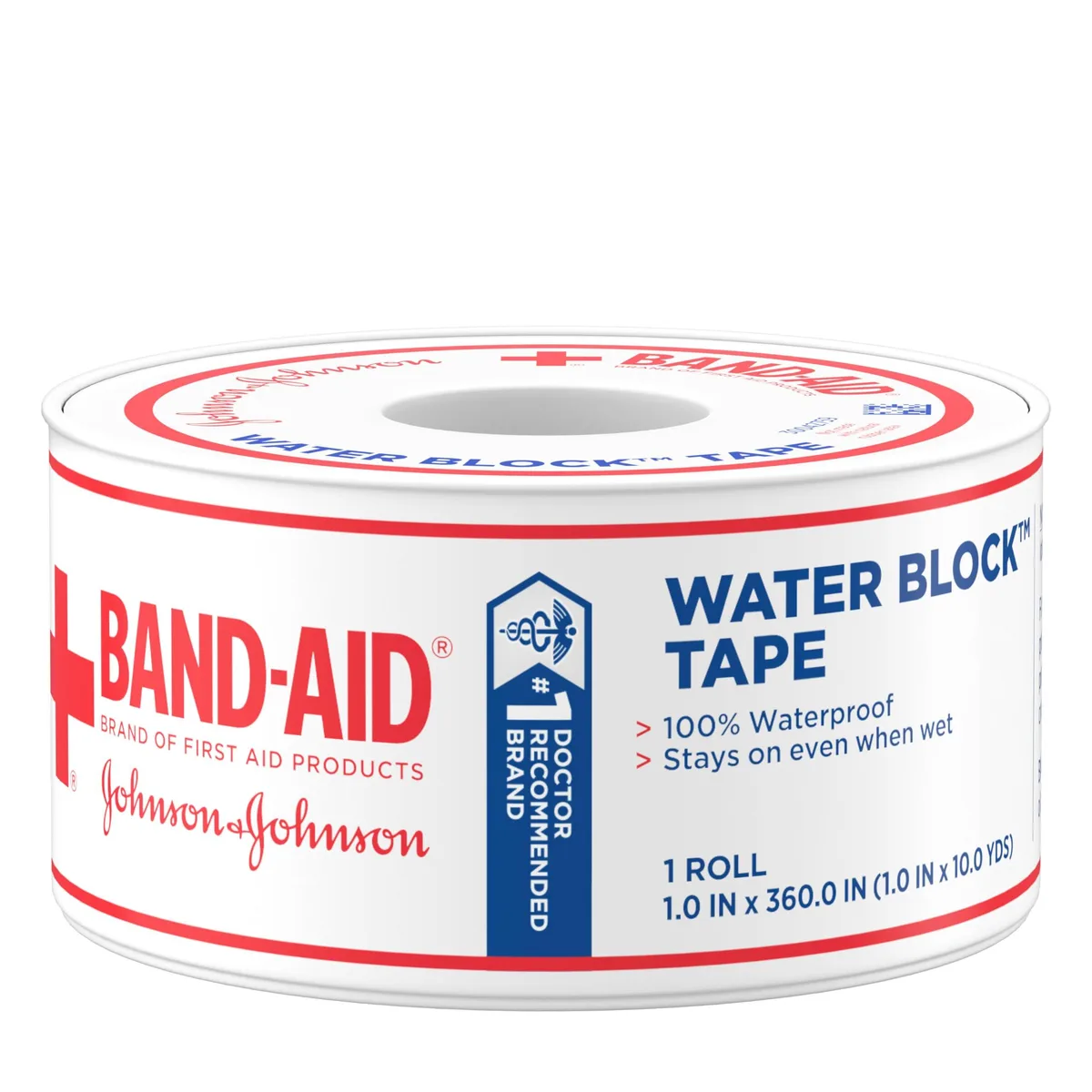  Band-Aid 117121 Water Block Tape 1 in x 10 yd 1 Roll — product photo