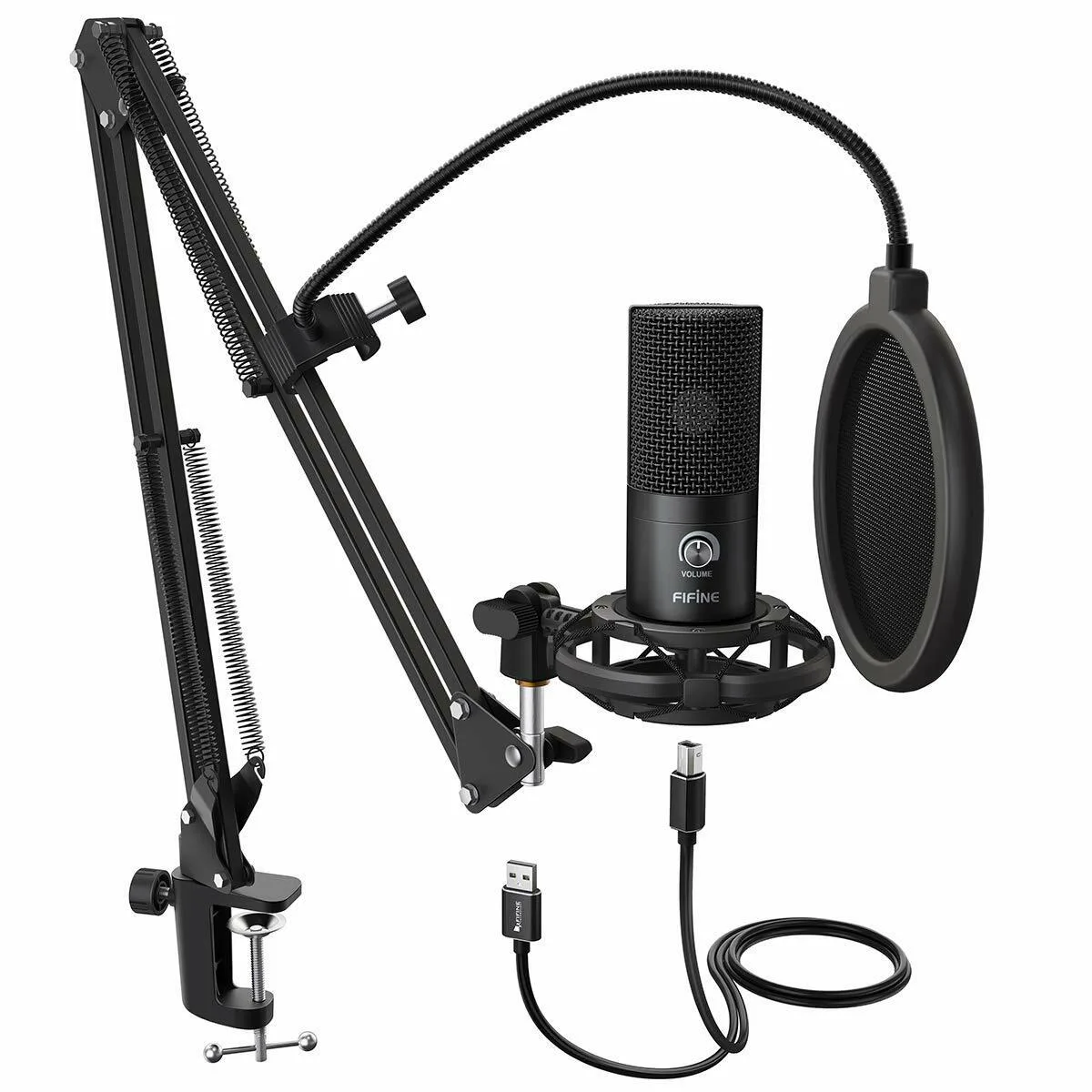 FIFINE FIFINE T669 USB Condenser Microphone Kit with Scissor Arm Stand — product photo