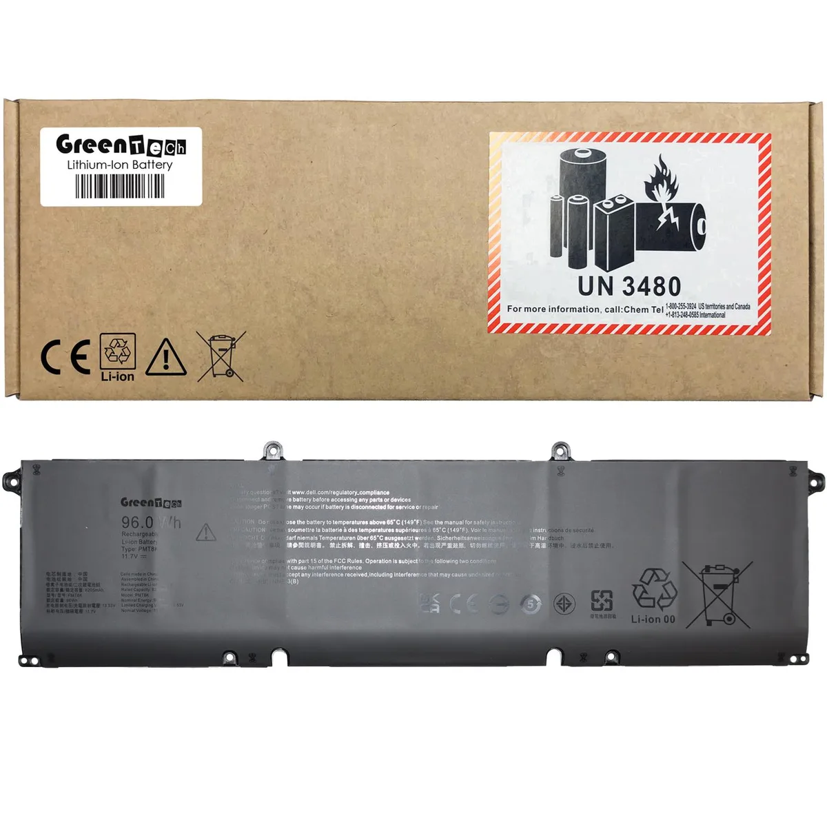 GreenTechLLC GreenTechLLC 11.7V 96Wh 6-cell laptop battery for Alienware 16/18 Area-51, Aurora — product photo