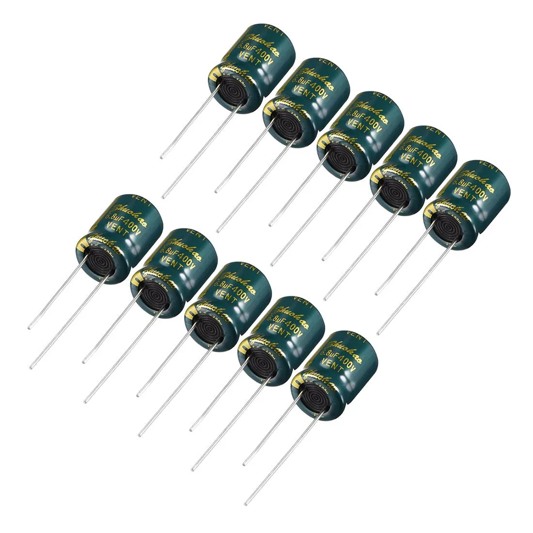 Unique-Bargains Unique-Bargains Aluminum Radial Electrolytic Capacitor 6.8uF 400V 105C 10x13mm 10pcs — product photo