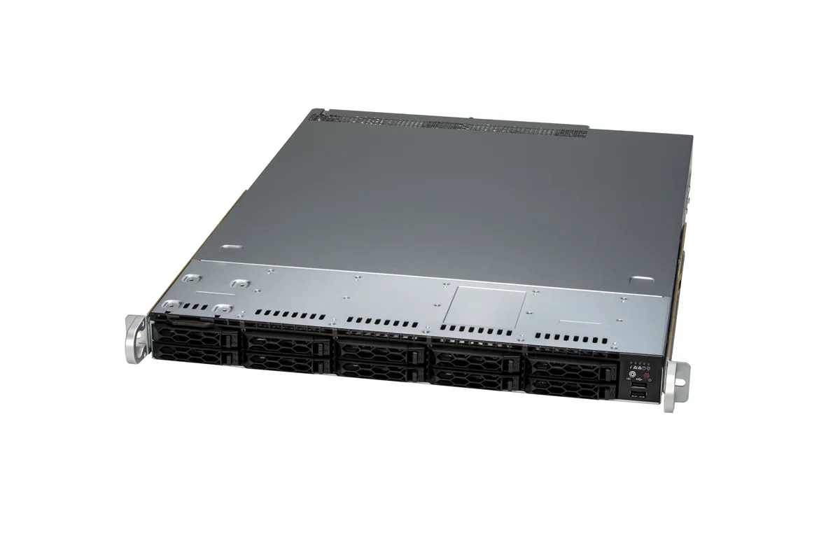 Supermicro Supermicro AS -1115CS-TNR barebone server 10× 2.5″ bays 12 DIMM DDR5-4800 860W redundant PSU — product photo