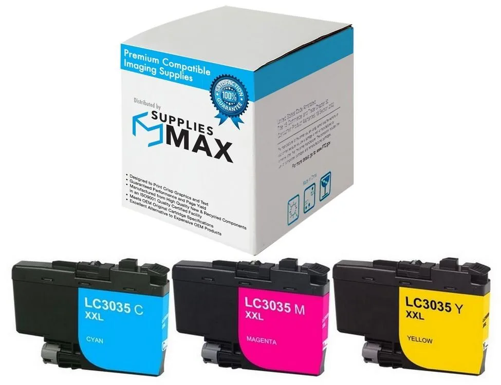 SuppliesMax SuppliesMax Compatible Inkjet Combo Pack C/M/Y 6000 Pages LC-30353PKS — product photo