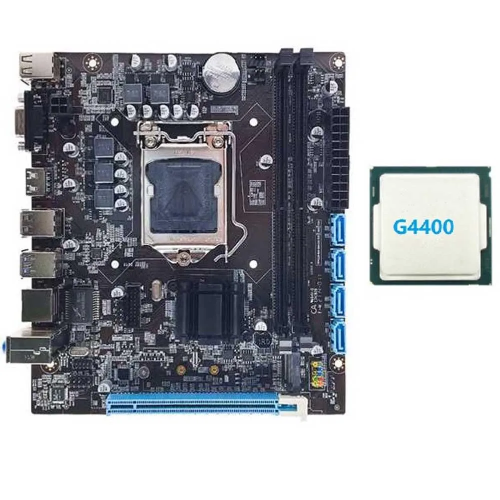 YINGHUA YINGHUA H110 server motherboard LGA1151 with G4400 CPU — product photo