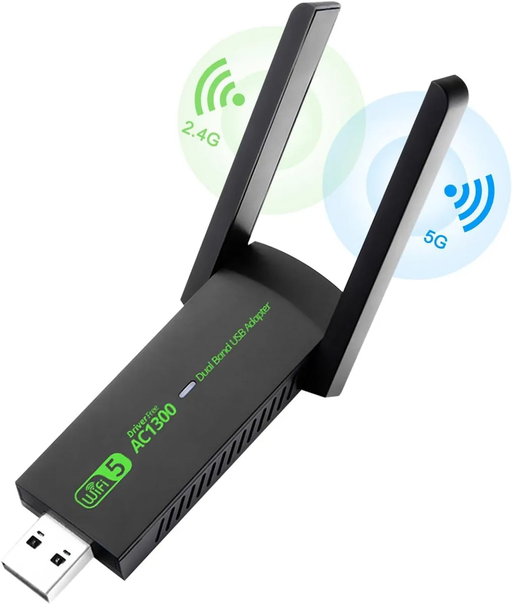 AUTYUE AUTYUE AC1300 USB 3.0 Wi-Fi 5 Adapter 5dBi Dual Band — product photo