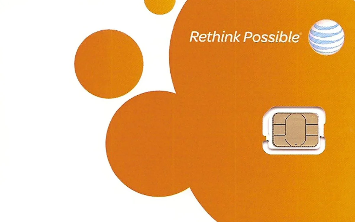 AT&amp;T AT&amp;T Nano SIM Card 4G LTE 4488A GoPhone Prepaid or Contract — product photo