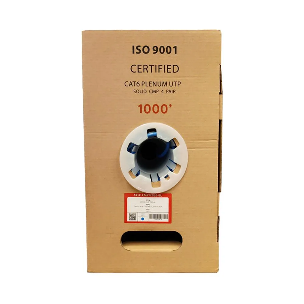 ATS Cables ATS Cables Category 6 UTP 1000 ft 23 AWG 550 MHz Plenum Black — product photo