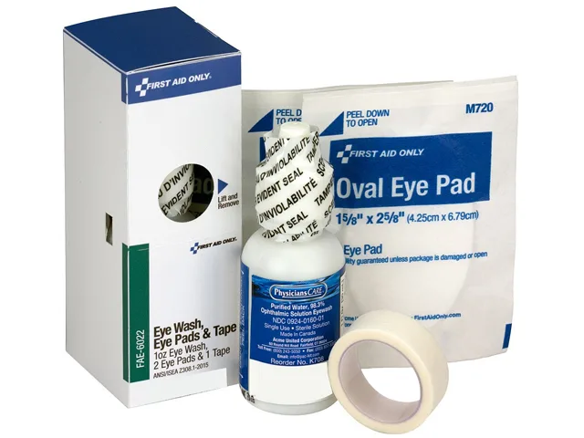 First Aid Only First Aid Only FAE-6022 Eyewash Kit 1 oz 2 Pads Tape — product photo