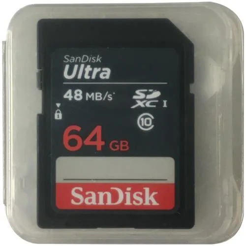 SanDisk SanDisk SDSDUNB-064G CVK 64GB Class 10 48MB/s 320x memory card — product photo