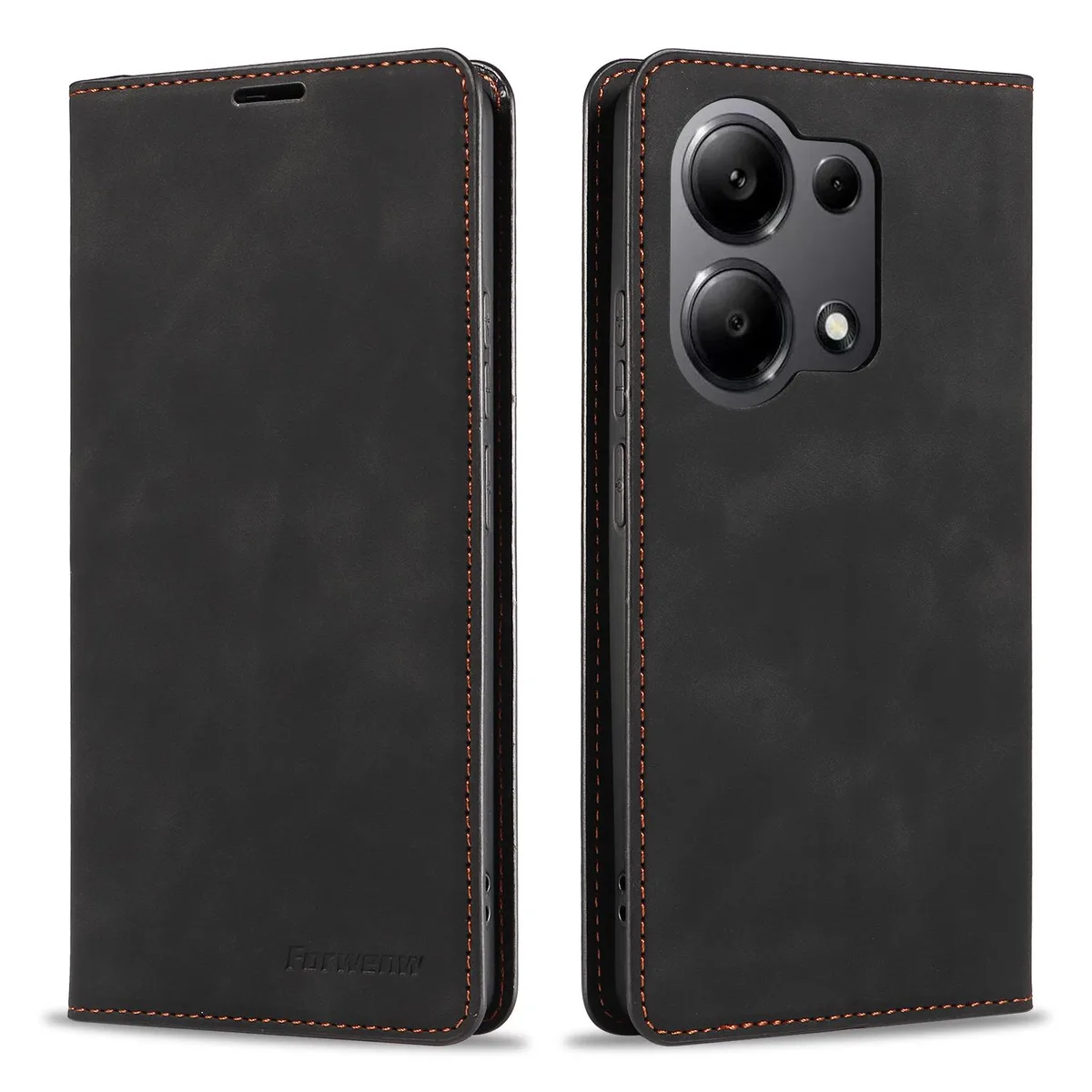 BONAEVER BONAEVER Wallet Case for Xiaomi Poco X6 5G / Redmi Note 13 Pro 5G Black — product photo