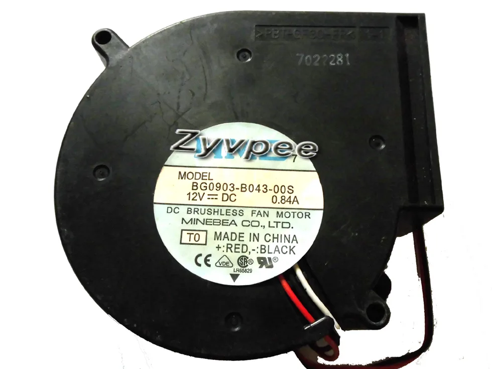 Zyvpee Zyvpee BG0903-B043-00S 100mm 12V 0.84A 3-pin blower case fan — product photo