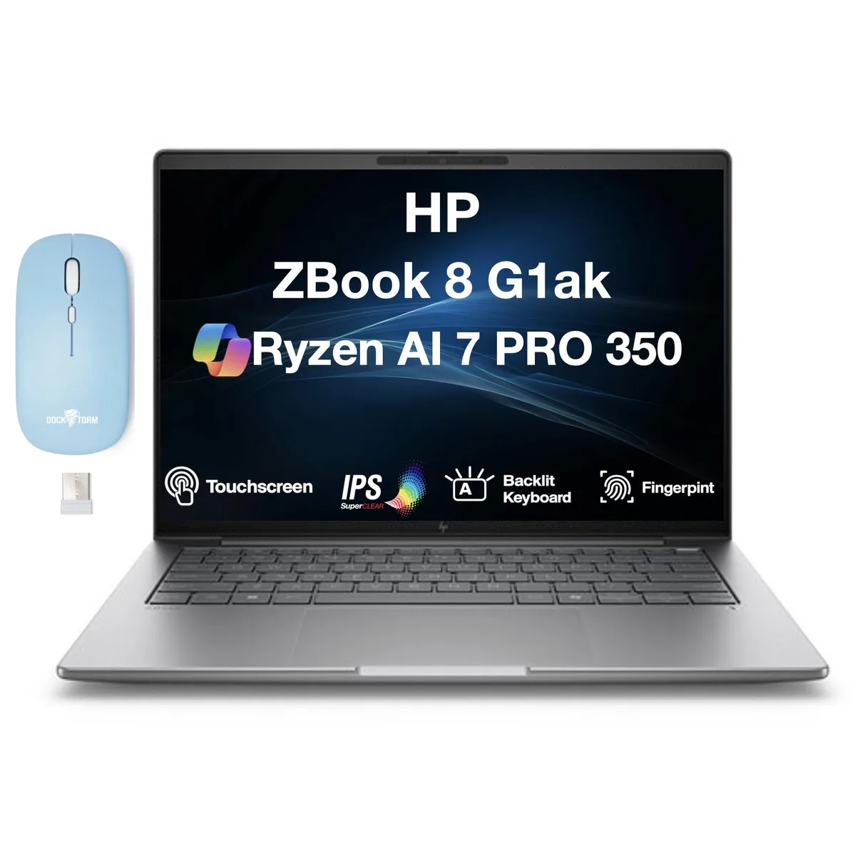 HP HP ZBook 8 G1ak laptop Ryzen AI 7 PRO 350 32GB DDR5 4TB — product photo