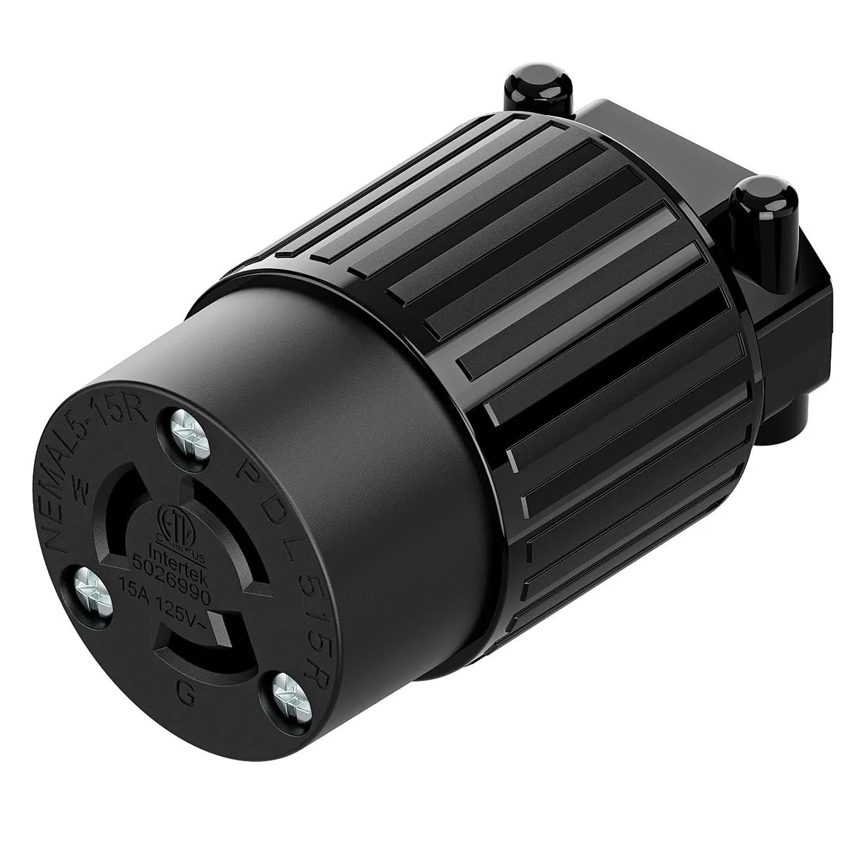 LORDWORLD LORDWORLD NEMA L5-15R Twist Lock Female Receptacle 15A 125V Black — product photo