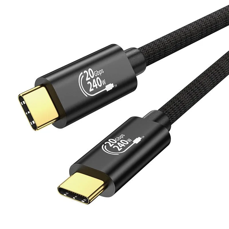 HANNORD HANNORD 20Gbps USB 3.2 Gen 2x2 Cable 6.6 ft USB C to USB C 240W PD 3.1 4K@144Hz Braided E-Marker — product photo