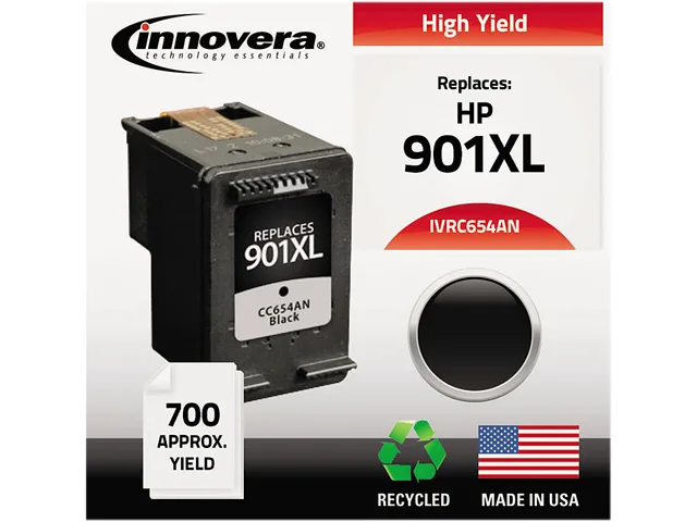 Innovera Innovera IVRC654AN Black Ink Cartridge 700 Pages HP 901XL — product photo