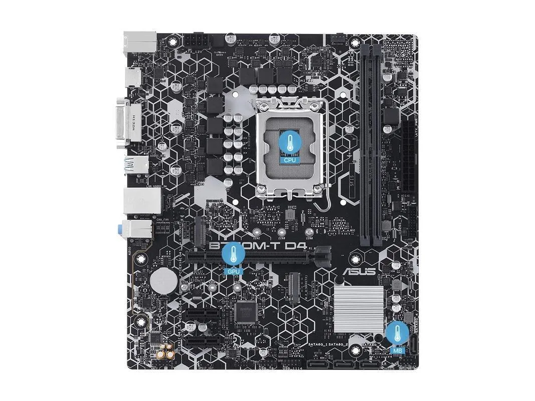 ASUS ASUS B760M-T D4 Intel B760 DDR4 64GB Micro ATX Motherboard — product photo