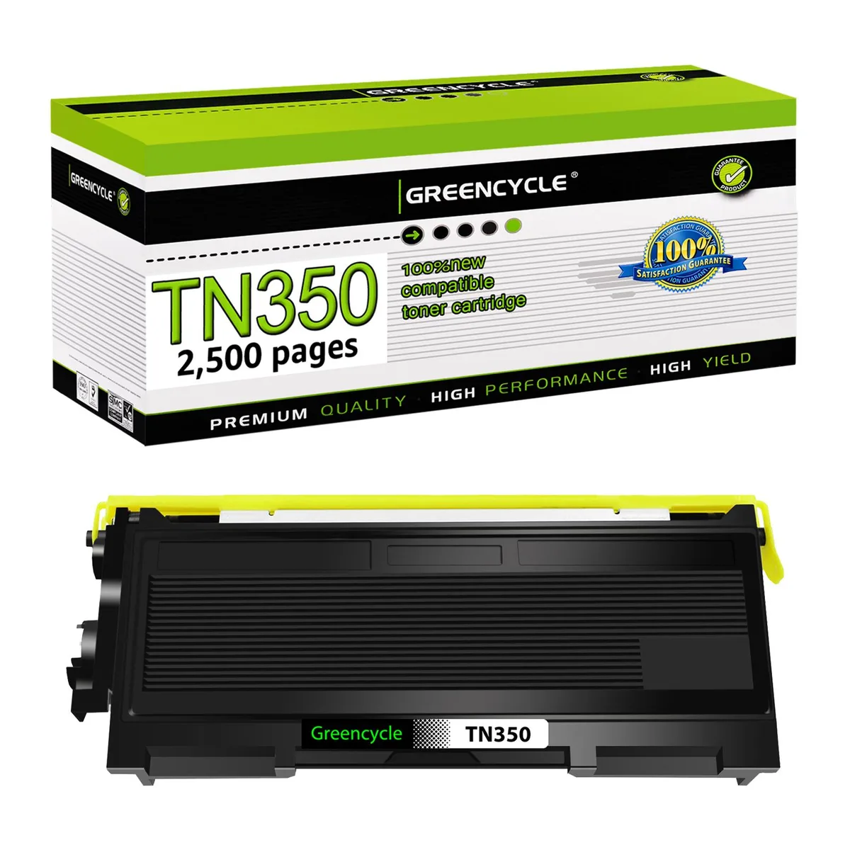 GREENCYCLE GREENCYCLE TN350 Black Toner Cartridge High Yield 2500 Pages — product photo