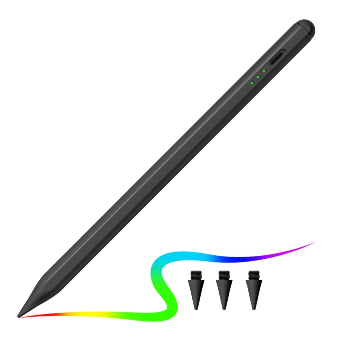  Aorunkry ARK03 Stylus Black 1.5mm nib 3 tips 2018-2025 iPad — product photo
