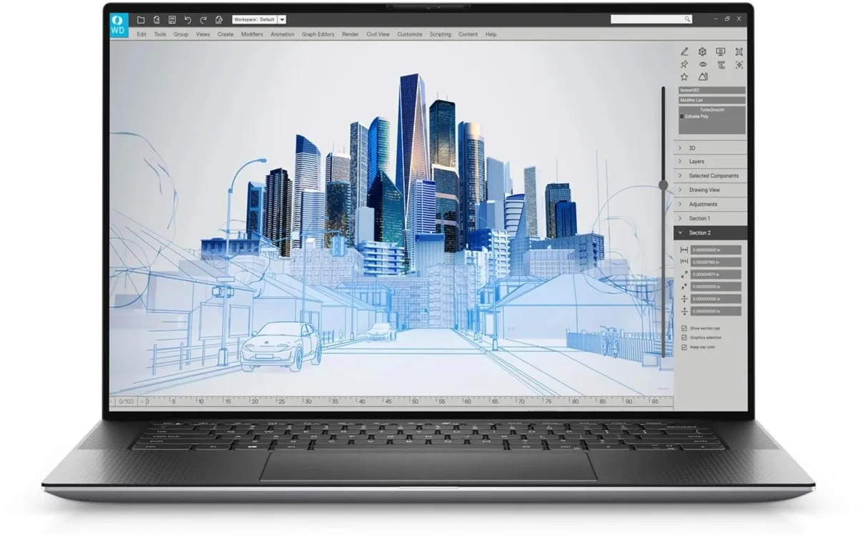 DELL DELL Dell Precision 5560 laptop i7-11850H 32GB 512GB 15.6" UHD+ touch — product photo