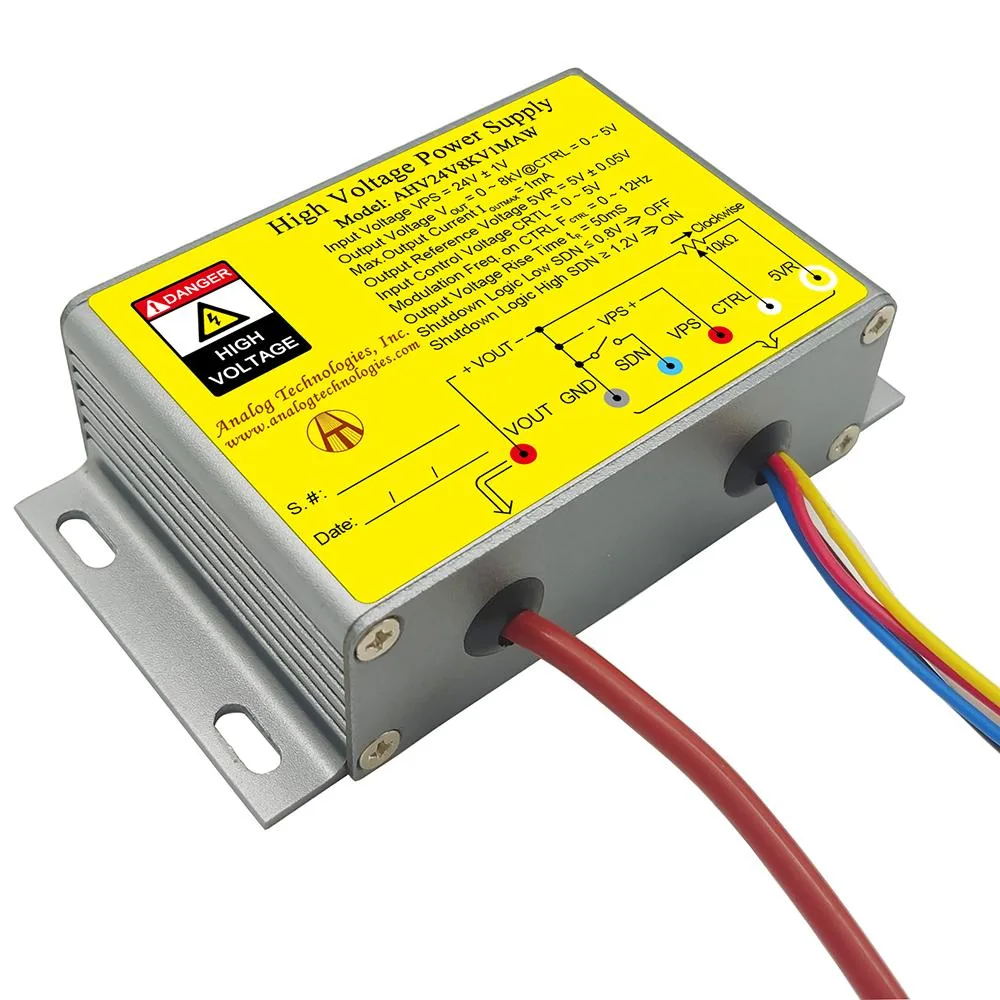 Analog Technologies Analog Technologies High Voltage Power Supply AHV24V8KV1MAW 24V 8kV 1mA — product photo