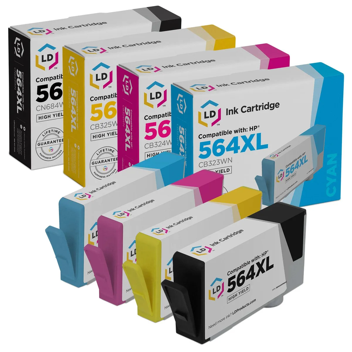LD Products LD Products Compatible Ink Cartridge for HP 564XL High Yield 4-Pack — product photo