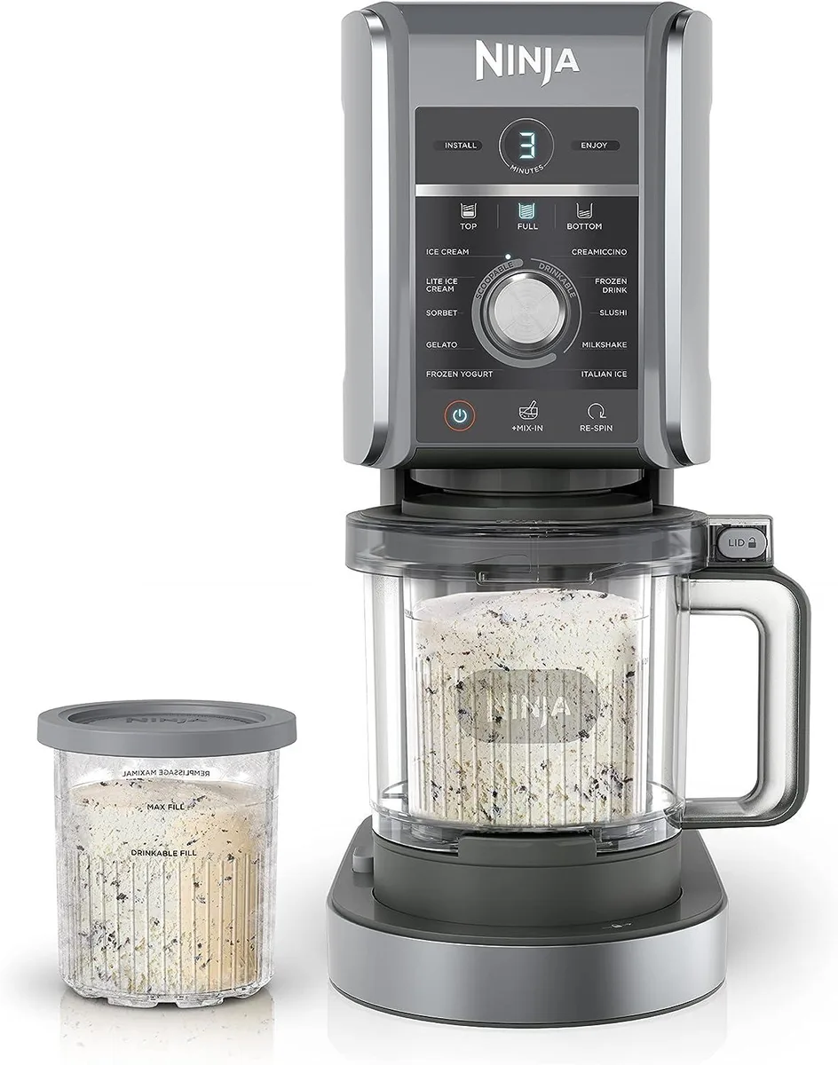 Ninja Ninja CREAMi Deluxe 11-in-1 Ice Cream Maker with 2 XL Pints Silver — product photo