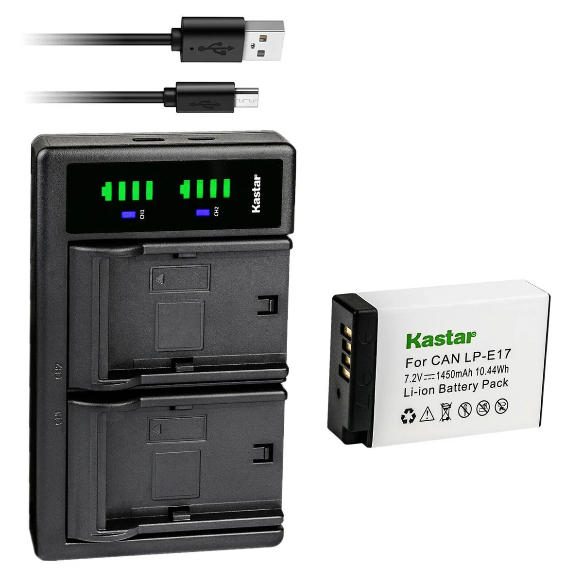 Kastar Kastar LP-E17H battery and LTD2 USB charger kit — product photo