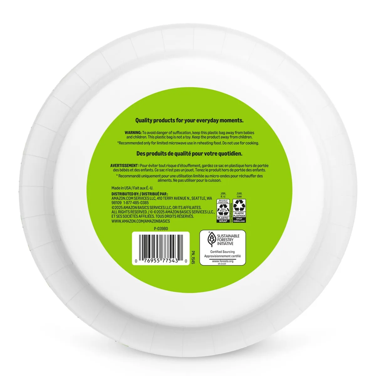 Pack of 100 white rectangular paper plates 10 inches