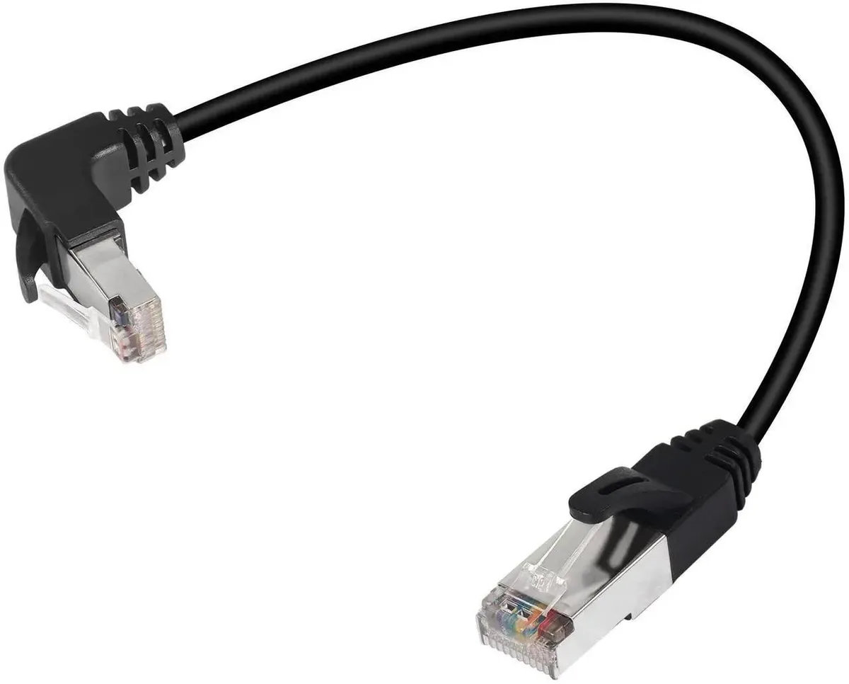 SMUGDESK SMUGDESK 90° UpAngle RJ50 10P10C Shielded Cat5E Cable 30cm — product photo