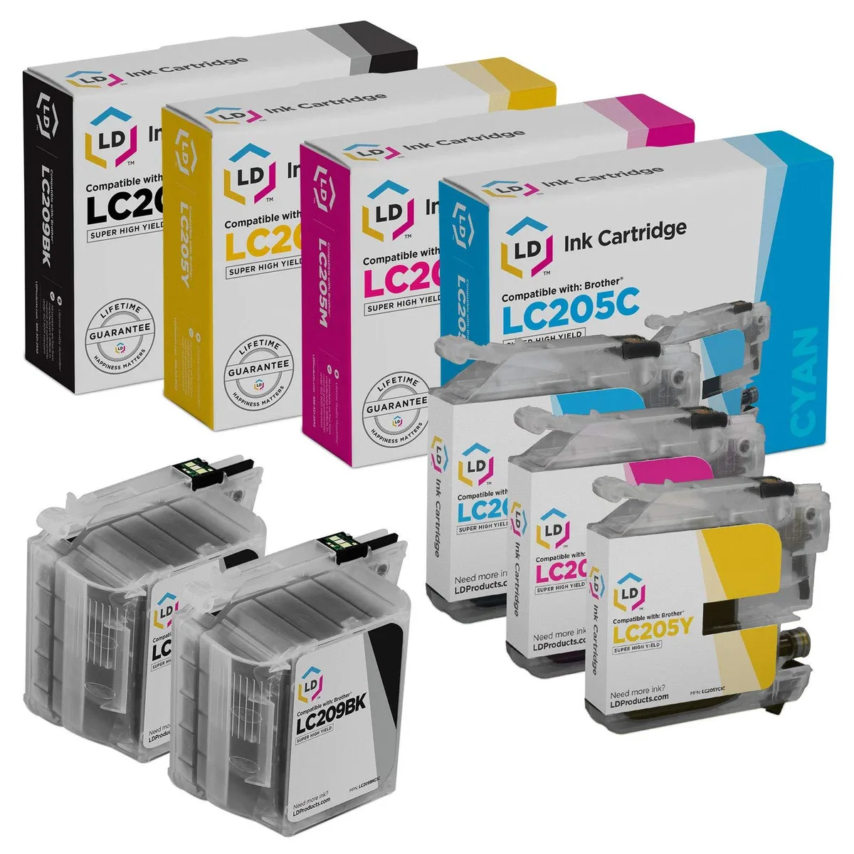 LD Products LD Products Compatible Ink Cartridge 5-Pack LC209/LC205 Super High Yield 2400 Pages — product photo