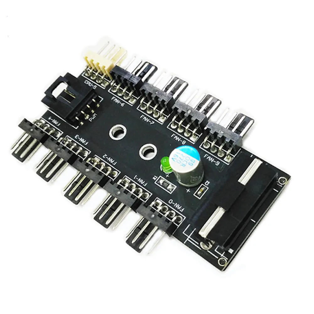 Vibob Store Vibob Store 10 Port Fan Hub 12V PWM Molex Powered — product photo