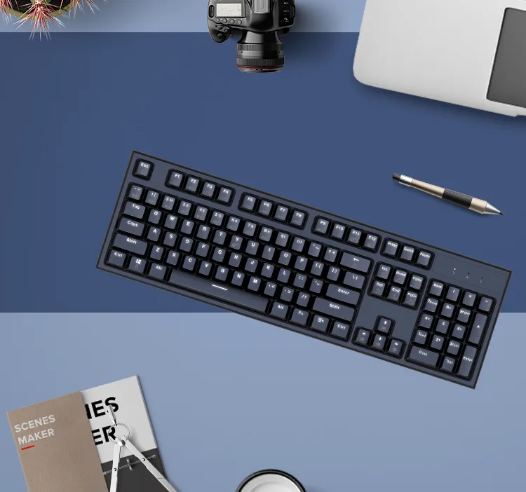 Corn Electronics Corn Electronics GK511 Mechanical Gaming Keyboard Black Red Switch White LED 104 Keys — product photo