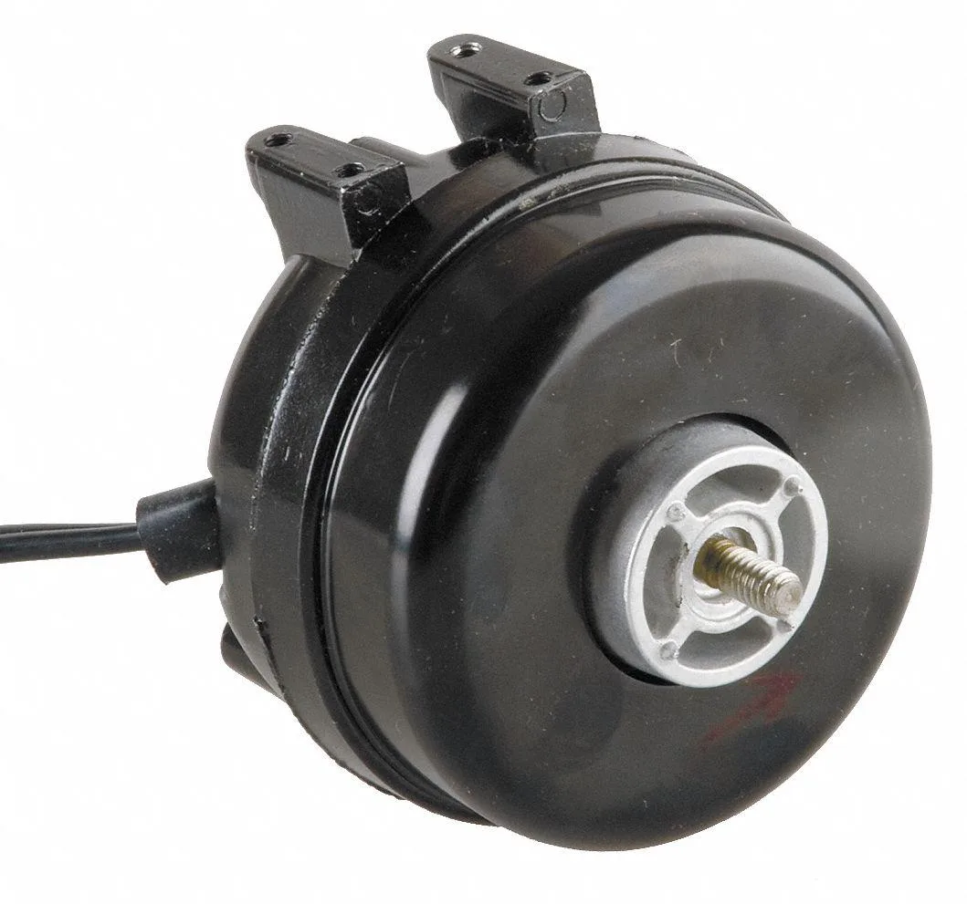 Small transparent unit bearing motor with cast iron frame, rear foot mounting, horizontal or vertical shaft up position