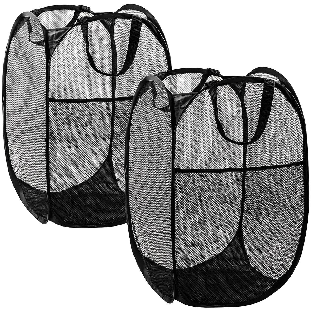 DUCOO Black Popup Laundry Hamper 70L 2Pack — product photo