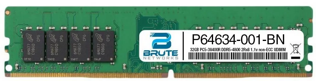 Brute Networks Brute Networks 32GB DDR5-4800 2Rx8 non-ECC UDIMM — product photo