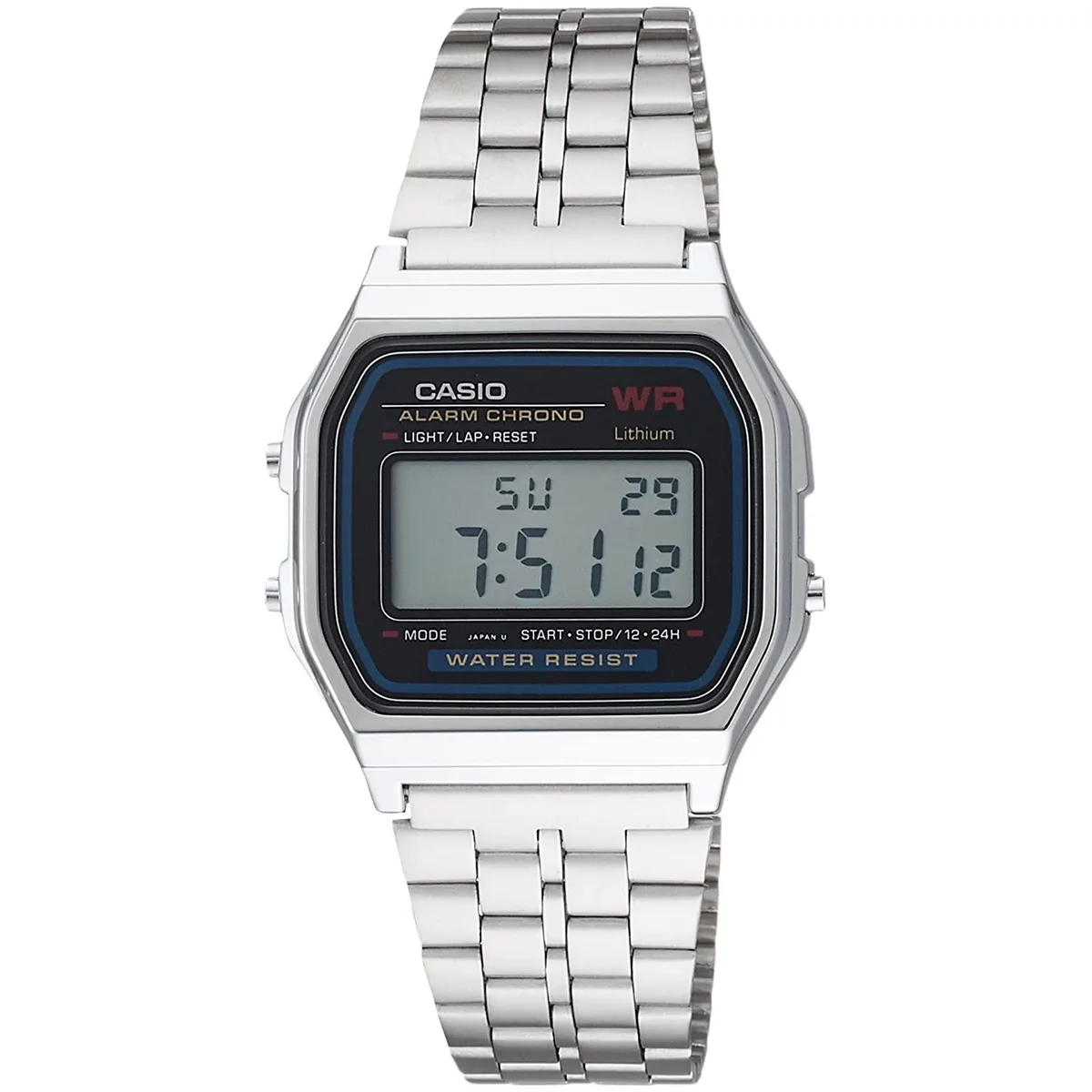 CASIO CASIO A159Wa-N1Df digital stainless steel watch — product photo