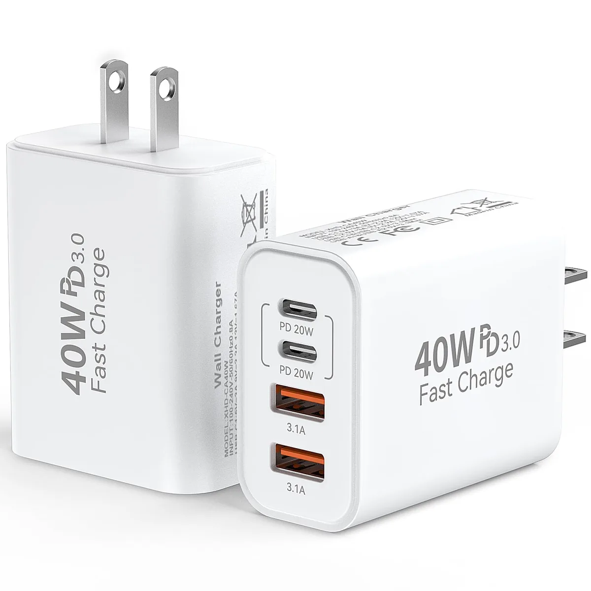 No Sew No Sew 40W 4-Port USB-C Charger 2-Pack — product photo