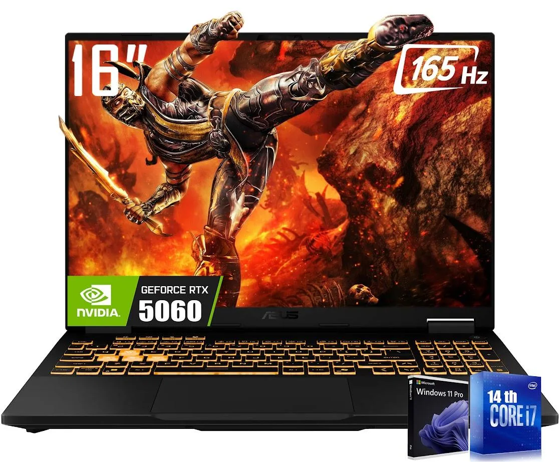 ASUS ASUS TUF F16 gaming laptop i7-14650HX 5.2 GHz RTX 5060 165Hz 64GB 4TB — product photo