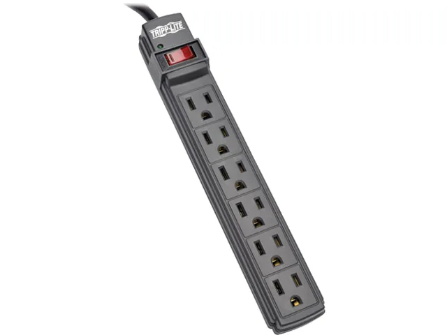 Tripp Lite Tripp Lite PS66B 6-Outlet Power Strip, 6 ft Cord, 15A, Black — product photo